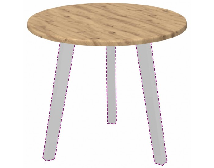 Sonata H Топ за маса дъб артизан 50 x 50 x 1.5 cm Инженерно дърво