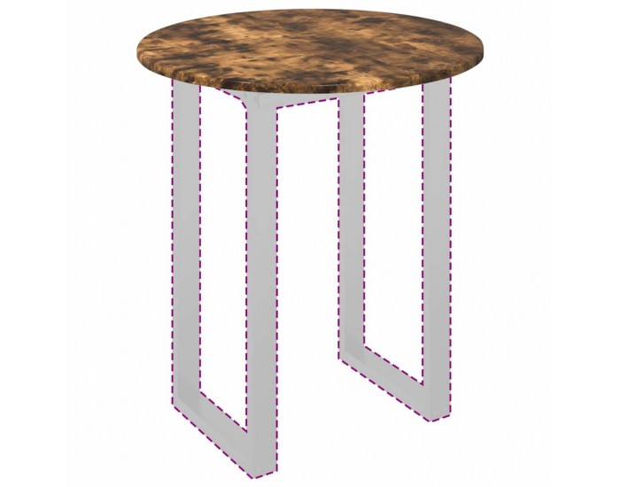 Sonata H Топ за маса Опушен дъб 60 x 60 x 1.5 cm Инженерно дърво