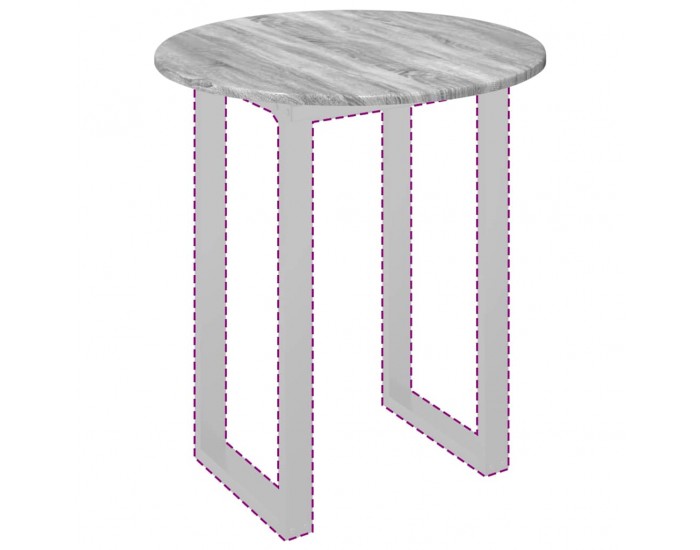 Sonata H Топ за маса Сив сонома 60 x 60 x 1.5 cm Инженерно дърво