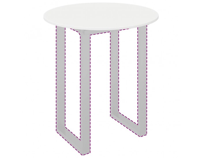 Sonata H Топ за маса Бяло 70 x 70 x 1.5 cm Инженерно дърво