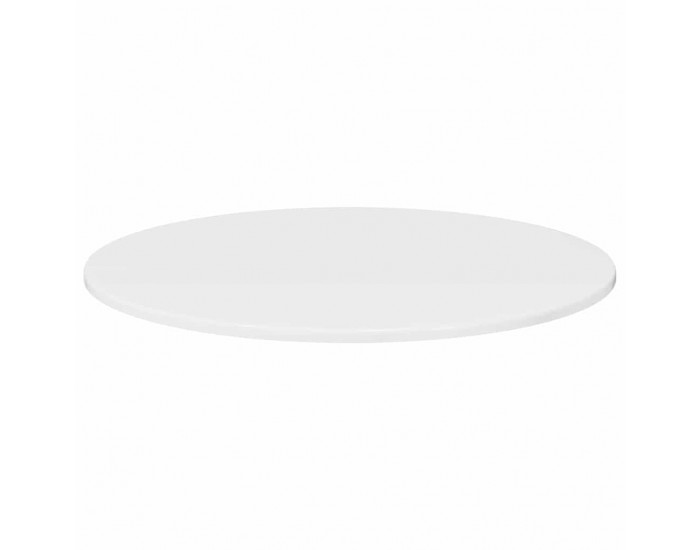 Sonata H Топ за маса Бяло Със Силен Гланц 70 x 70 x 1.5 cm