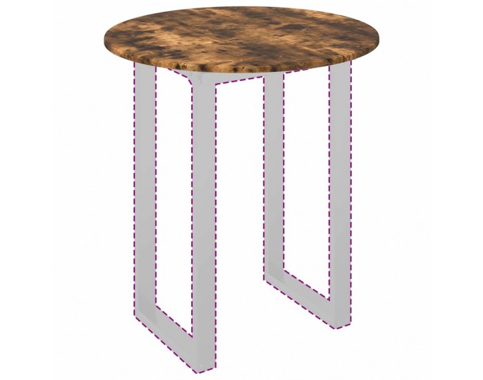 Sonata H Топ за маса Опушен дъб 70 x 70 x 1.5 cm Инженерно дърво