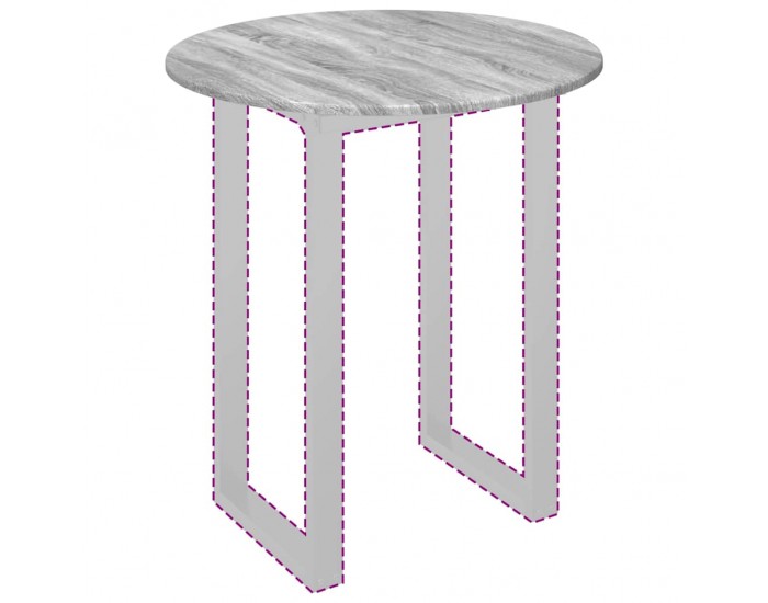 Sonata H Топ за маса Сив сонома 70 x 70 x 1.5 cm Инженерно дърво