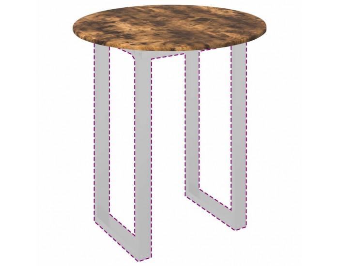 Sonata H Топ за маса Опушен дъб 80 x 80 x 1.5 cm Инженерно дърво