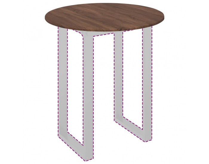 Sonata H Топ за маса Кафяв дъб 80 x 80 x 1.5 cm Инженерно дърво