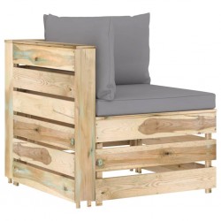 Sonata H Секционен ъглов диван с възглавници, зелено импрегнирано дърво - Инструменти, Аксесоари за градината