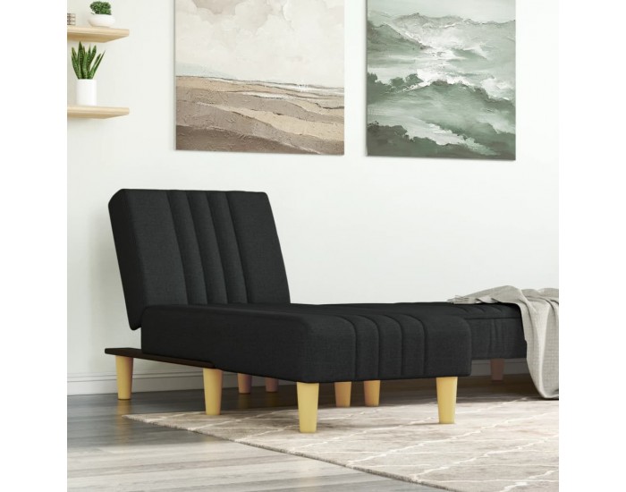 Sonata H Кушетка, черна, текстил