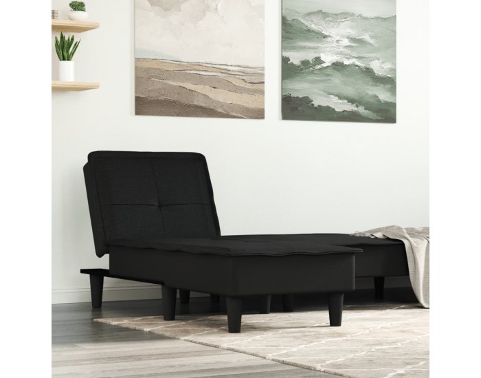 Sonata H Кушетка, черна, текстил