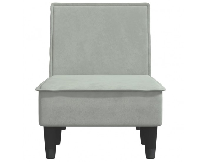 Sonata H Кушетка, светлосива, кадифе