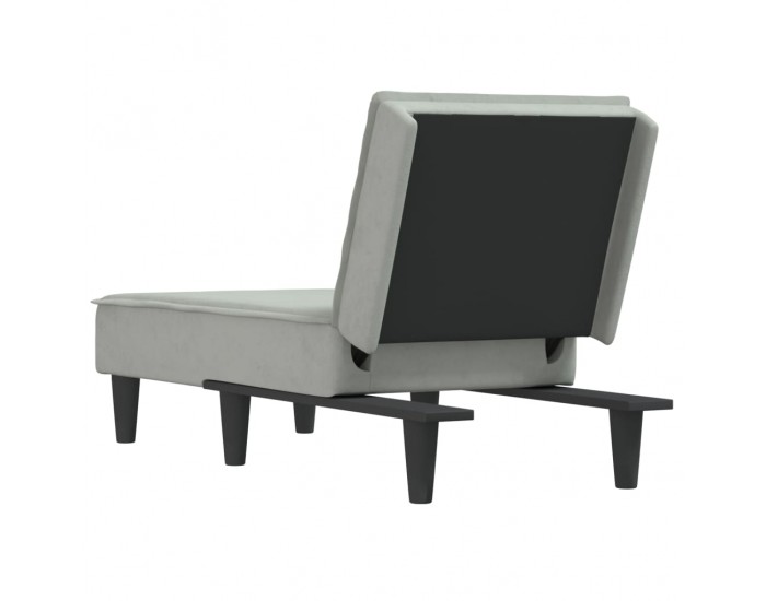 Sonata H Кушетка, светлосива, кадифе