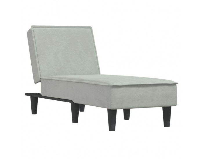 Sonata H Кушетка, светлосива, кадифе