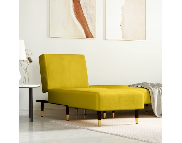 Sonata H Кушетка, жълта, кадифе