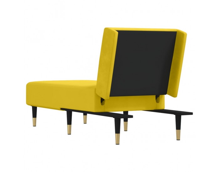 Sonata H Кушетка, жълта, кадифе