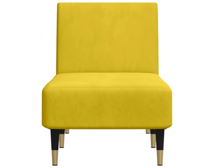 Sonata H Кушетка, жълта, кадифе