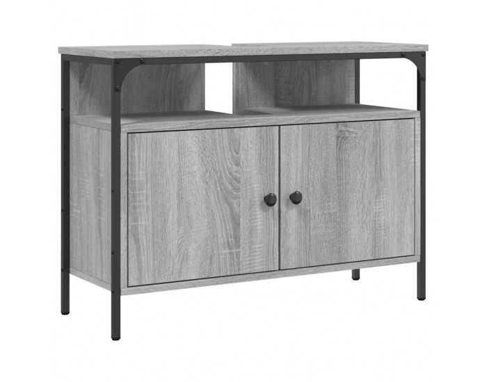 Sonata H Шкаф за мивка, сив сонома, 80x30x60 см, инженерно дърво