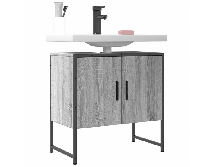 Sonata H Шкаф за мивка, сив сонома, 60x33x60 см, инженерно дърво