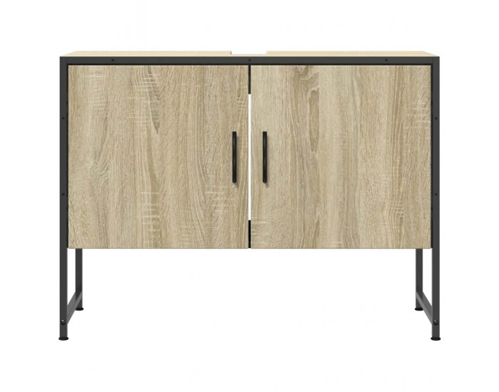 Sonata H Шкаф за мивка за баня, дъб сонома, 80x33x60 см, инженерно дърво