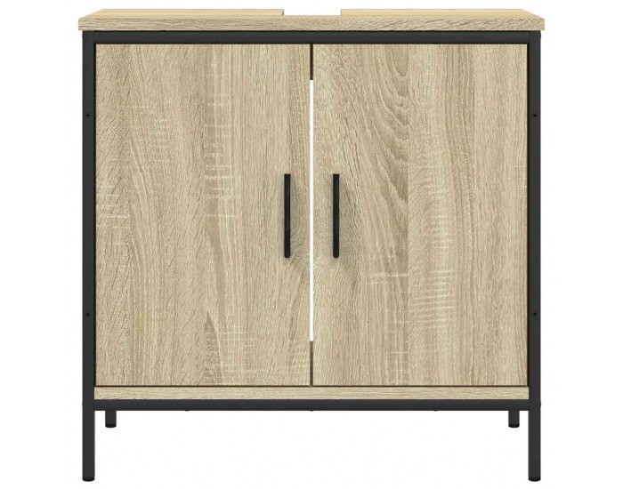 Sonata H Шкаф за мивка за баня, дъб сонома, 60x30x60 см, инженерно дърво