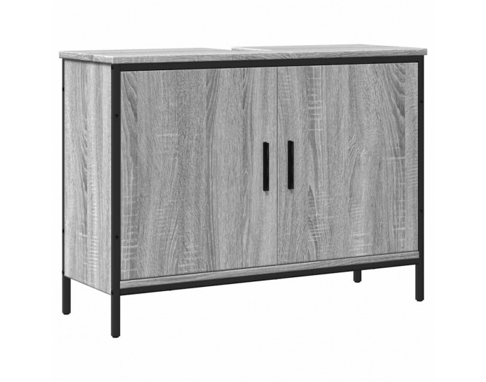 Sonata H Шкаф за мивка, сив сонома, 80x30x60 см, инженерно дърво
