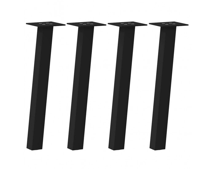 Sonata H Крака за масичка за кафе, 4 бр., черни, 42 см, стомана