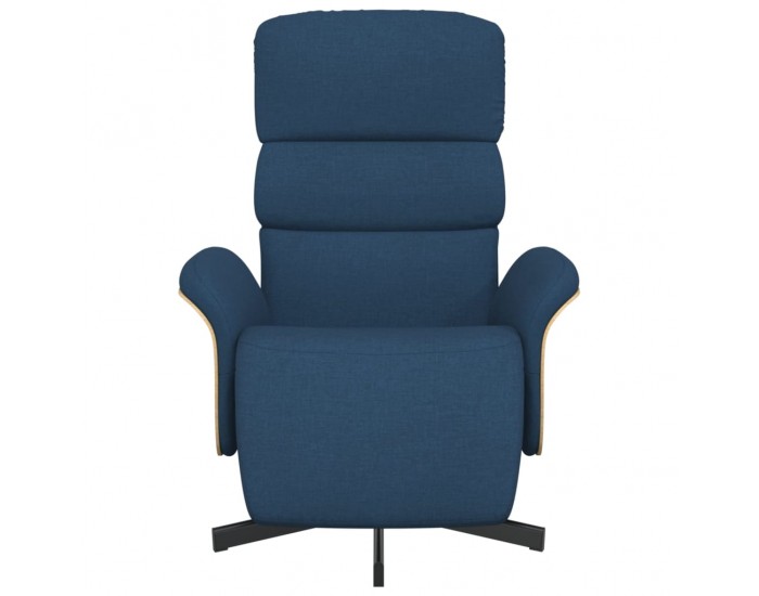 Sonata H Реклайнер стол с поставка за крака, син, текстил