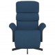 Sonata H Реклайнер стол с поставка за крака, син, текстил