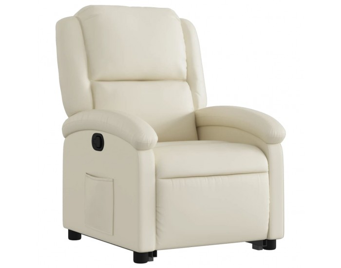 Sonata H Изправящ реклайнер стол, кремав, изкуствена кожа