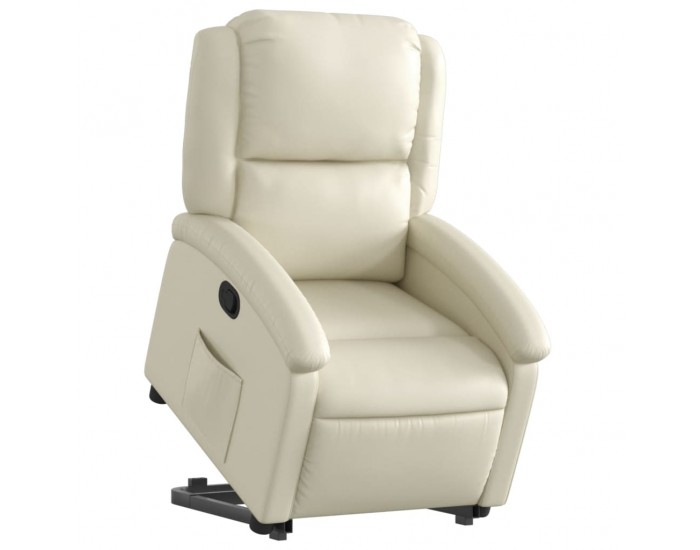 Sonata H Изправящ реклайнер стол, кремав, изкуствена кожа