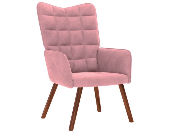 Sonata H Релакс стол, розов, кадифе