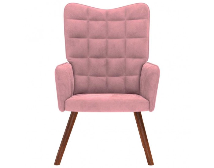 Sonata H Релакс стол, розов, кадифе