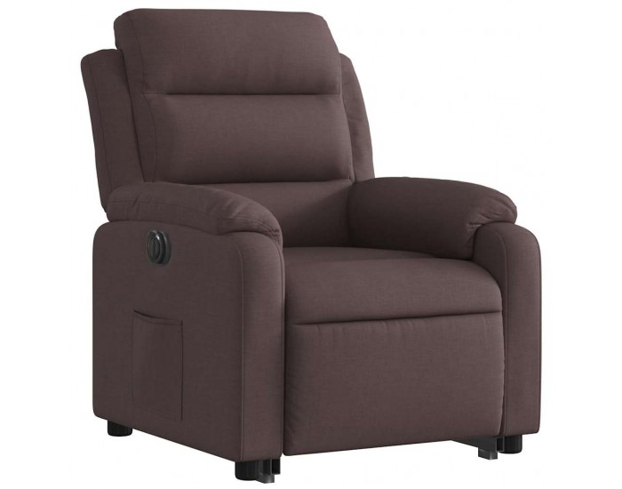 Sonata H Електрически изправящ реклайнер стол, тъмнокафяв, текстил