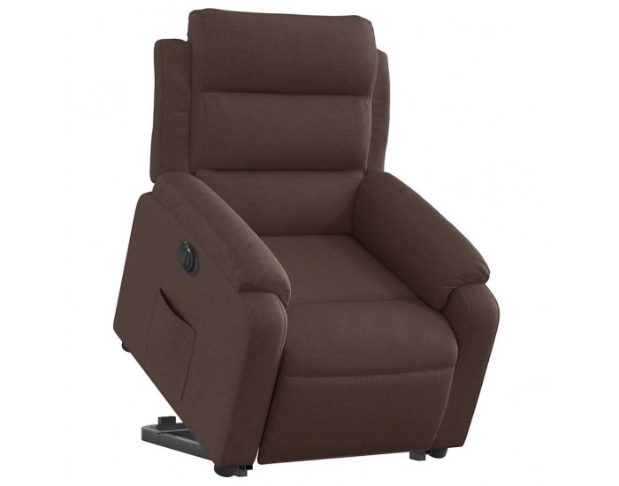 Sonata H Електрически изправящ реклайнер стол, тъмнокафяв, текстил