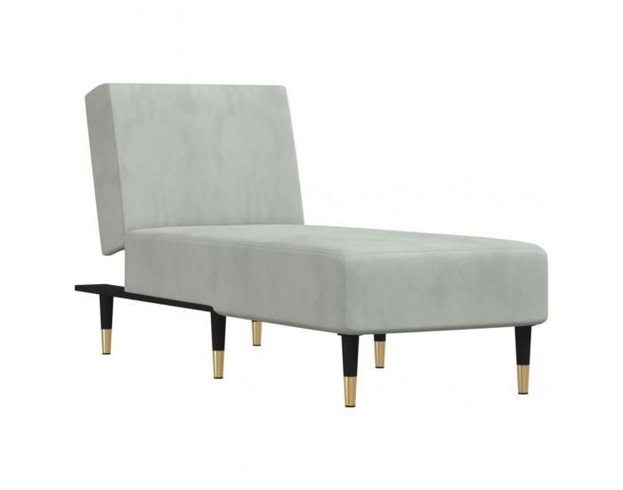 Sonata H Кушетка, светлосива, кадифе