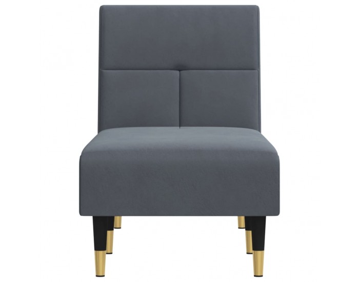 Sonata H Кушетка, тъмносива, кадифе