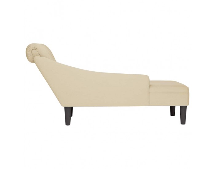 Sonata H Кушетка с възглавница и десен подлакътник, кремав, текстил