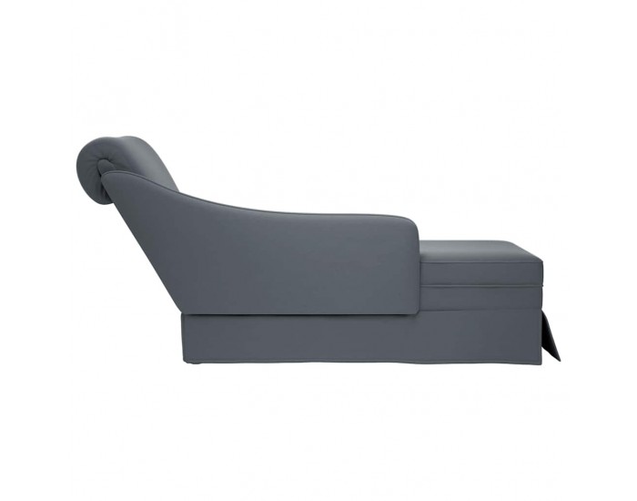 Sonata H Кушетка с болстер и десен подлакътник, тъмносив, кадифе