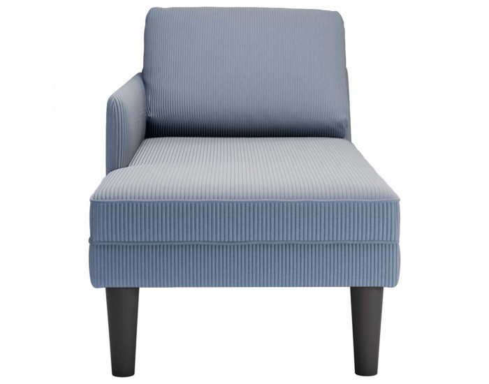 Sonata H Шезлонг с възглавница Синя велурена тъкан Sonata H Шезлонг с възглавница Синя велурена тъкан