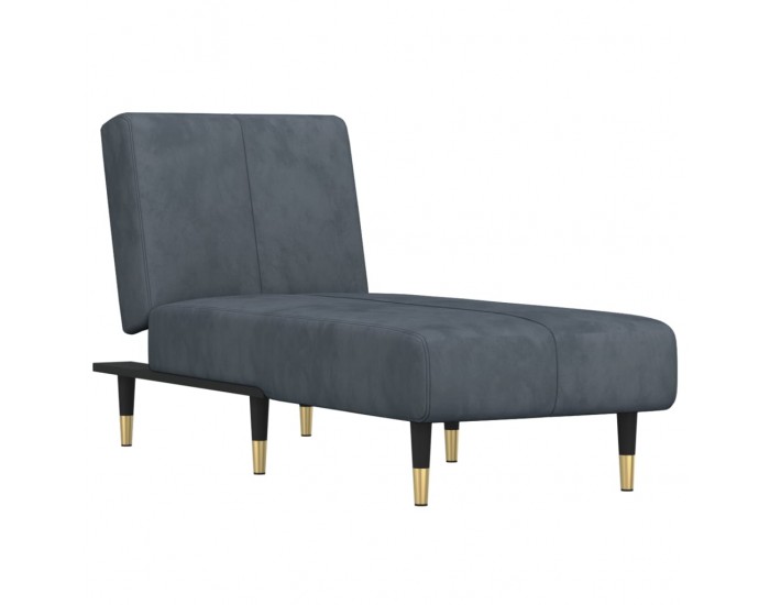 Sonata H Кушетка, тъмносива, кадифе