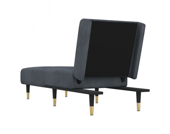 Sonata H Кушетка, тъмносива, кадифе