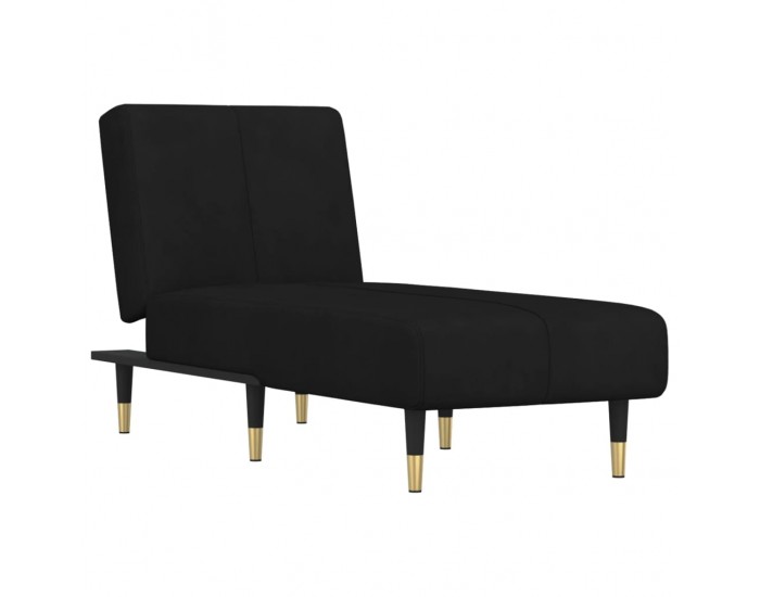 Sonata H Кушетка, черна, кадифе