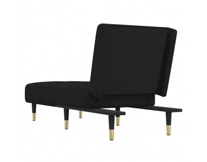 Sonata H Кушетка, черна, кадифе