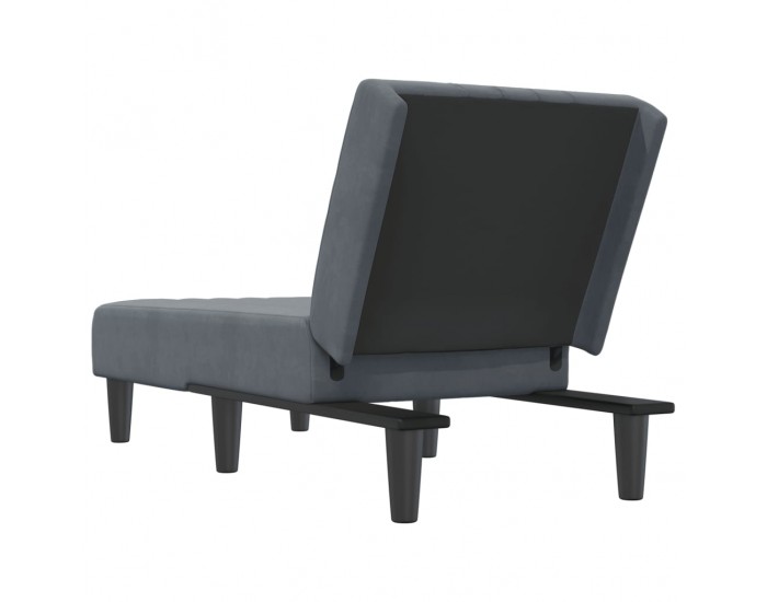 Sonata H Кушетка, тъмносива, кадифе