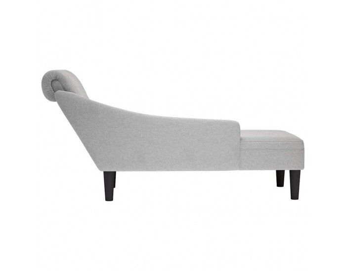 Sonata H Кушетка с възглавница и десен подлакътник, сив, текстил