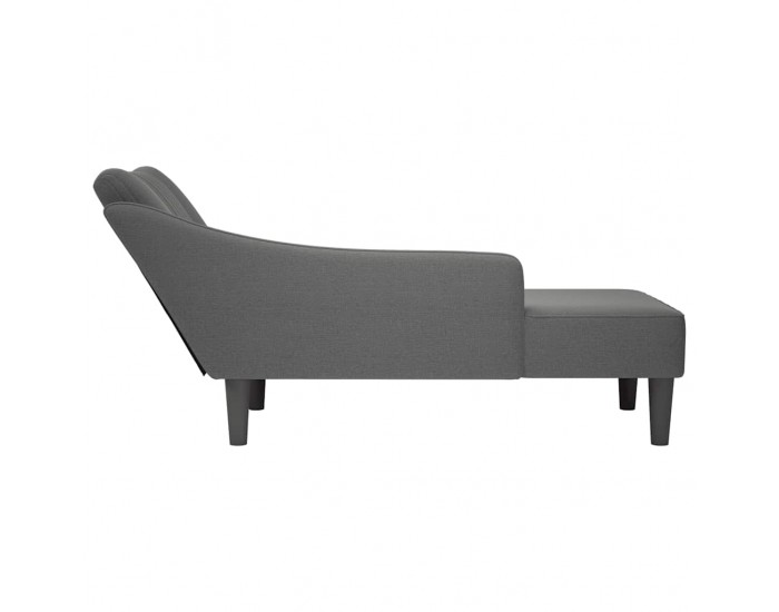 Sonata H Шезлонг с десен подлакътник Тъмно сива тъкан