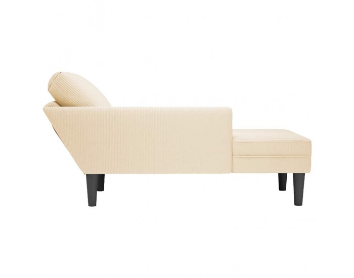 Sonata H Шезлонг с възглавница , Крем, велурена материя Sonata H Шезлонг с възглавница , Крем, велурена материя