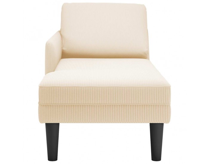 Sonata H Шезлонг с възглавница , Крем, велурена материя Sonata H Шезлонг с възглавница , Крем, велурена материя