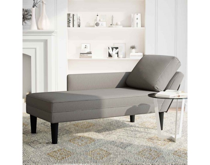 Sonata H Шезлонг с възглавница, светлосиви, плат