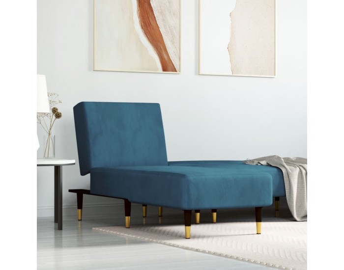 Sonata H Кушетка, синя, кадифе