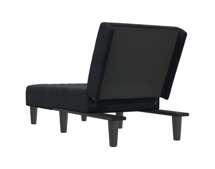 Sonata H Кушетка, черна, кадифе
