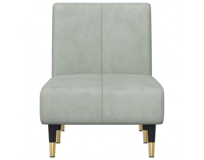 Sonata H Кушетка, светлосива, кадифе